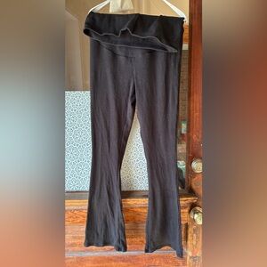 H&M Mama / Maternité ribbed leggings, black, size L.